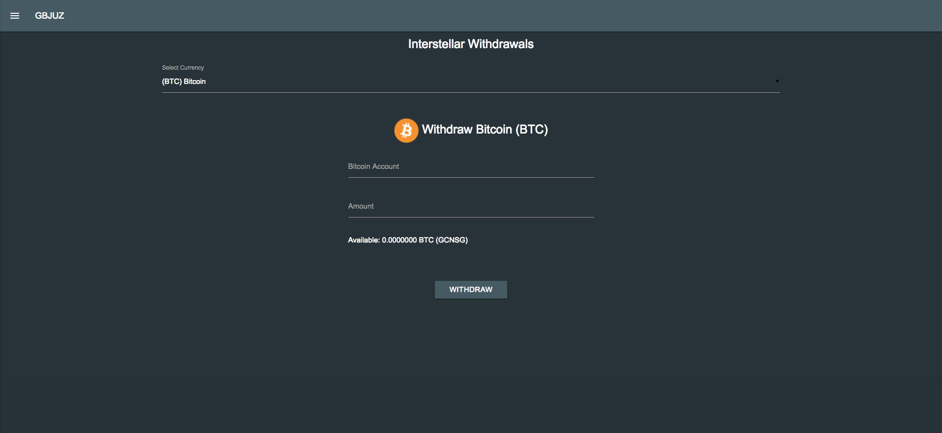 Withdraw BTC